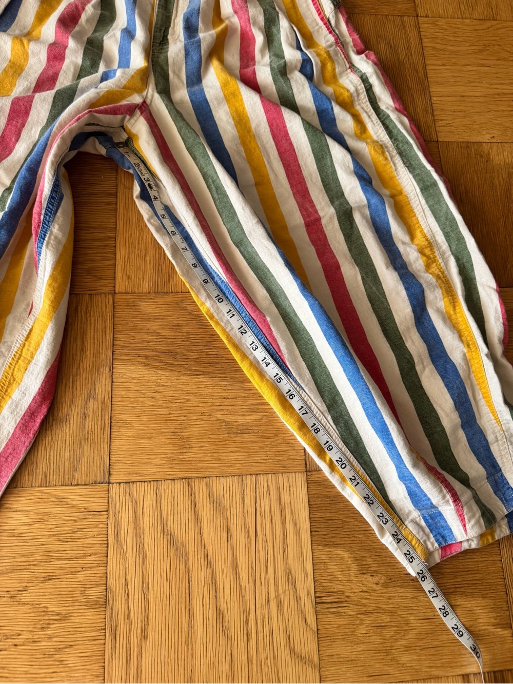 Free People We The Free Ridley Baja Pull On Trouser Natural Striped Large - Picture 12 of 13